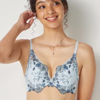 【SALE】DeepV ブラジャー(パッドなし) グレースフルフラワー, ホワイト, model image number 0