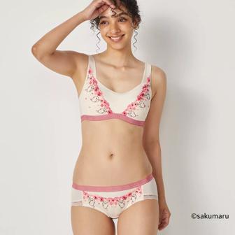 うさまる × AMOSTYLE コラボコレクション ナイトブラ, ホワイト, model image number 1