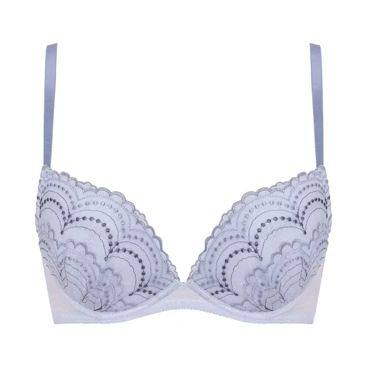 【SALE】エントリーコレクション 寄せブラ ブラ＆ショーツセット(ロマンティック トリム), ブルー, product image number 0