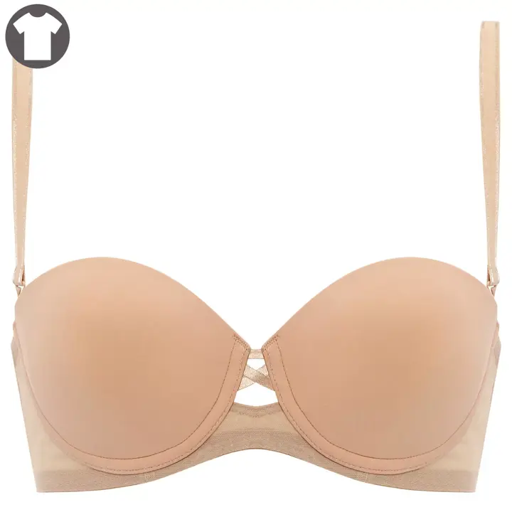 【SALE】トリンプTシャツブラ022 ブラジャー(ストラップ取り外し可), ベージュ, product image number 0
