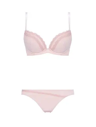 エントリーコレクション 寄せブラ ブラ＆ショーツセット クワイエットフリル