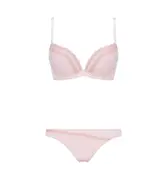 【SALE】エントリーコレクション 寄せブラ ブラ＆ショーツセット クワイエットフリル, パープル, product image number 1