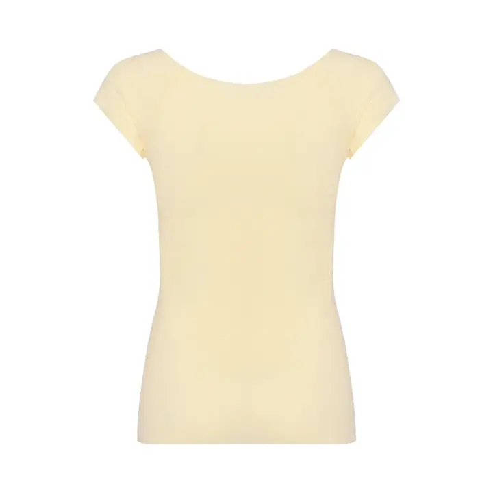 すっきりインナー5340 2分袖トップ【一部カラーSALE】, イエロー, product image number 1