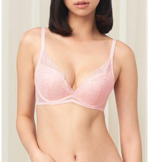 Triumph Aqua Paradise 系列輕軟鋼圈深V提升胸圍 - Rose pink - 深V胸圍