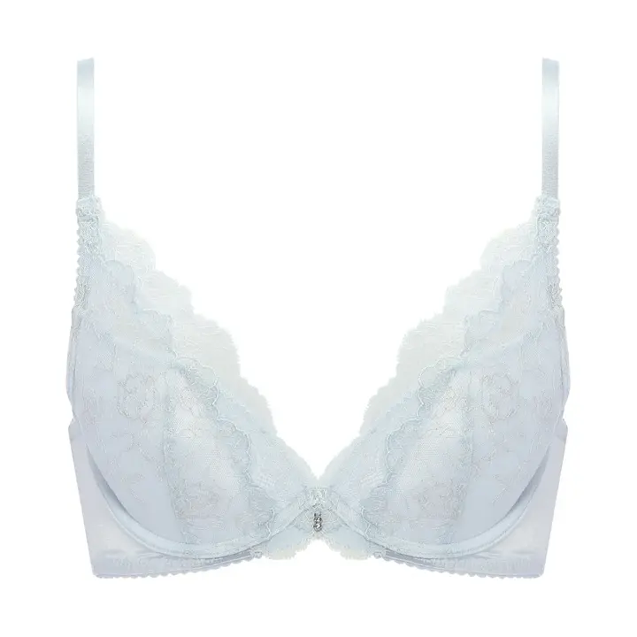 夢みるブラ DeepV ブラジャー ビューティー＆ローズ, ブルー, product image number 0