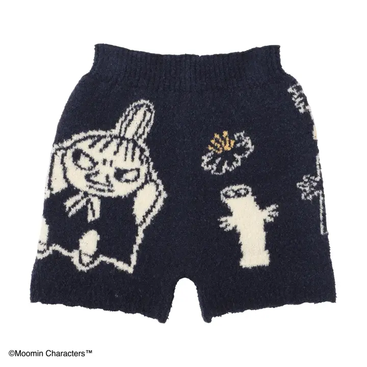 スロギーG073 ムーミン 1分丈ニットパンツ, ブルー, product image number 1