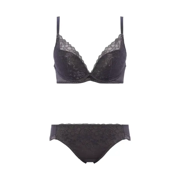 夢みるブラ(R) ノンワイヤー ブラ＆ショーツセット ドリームデイリリー【一部カラーSALE】, グレー, product image number 3
