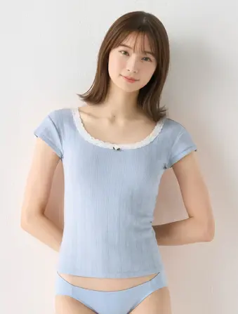 見せKawaインナー フレンチスリーブ トップ(袖なし)