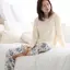 リラックスジャージーパジャマ, ホワイト, model image number 0
