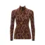 【SALE】あったかハイネックインナー5390 10分袖トップ(柄), ベージュ, product image number 0
