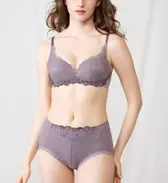 【SALE】天使のブラ 魔法のハリ感606 ノンワイヤーブラジャー, グレー, model image number 1