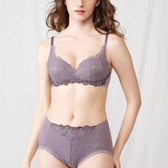【SALE】天使のブラ 魔法のハリ感606 ノンワイヤーブラジャー, グレー, model image number 1