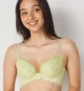 【WEB/アウトレット限定】Daily AMOSTYLE 脇高ブラ (イノセントフローラル), イエロー, model image number 0