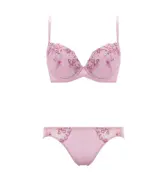 【SALE】エントリーコレクション 3/4カップブラ＆ショーツセット (ウォータリング フラワー), パープル, product image number 1