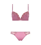 【SALE】エントリーコレクション 寄せブラ ブラ＆ショーツセット(ナイトスカイ ブーケ), パープル, product image number 1