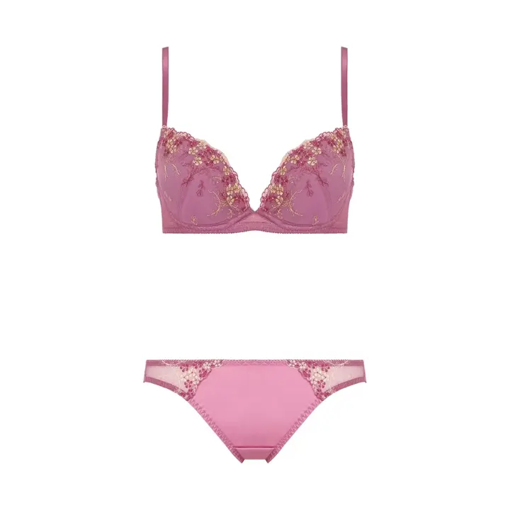 【SALE】エントリーコレクション 寄せブラ ブラ＆ショーツセット(ナイトスカイ ブーケ), パープル, product image number 1