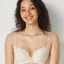 きゅっと寄せブラ ブラ＆ショーツセット スウィンギングブーケ【一部カラーSALE】, ホワイト, model image number 0