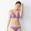 【SALE】夢みるブラ(R) DeepV マイフラワー, パープル, model image number 1