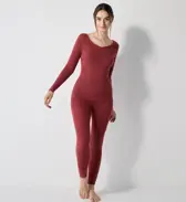 スロギー ホイップタッチ 9分丈ニットパンツ【一部カラーSALE】, ピンク, model image number 1
