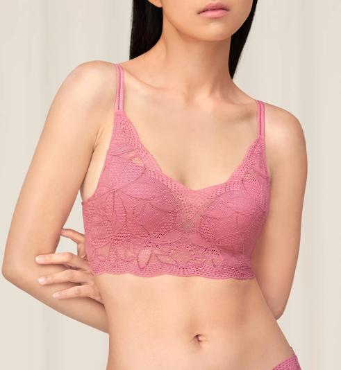 Triumph Aqua Jade Non-Wired Push Up Deep V - Indian rose - Non-wired Bra