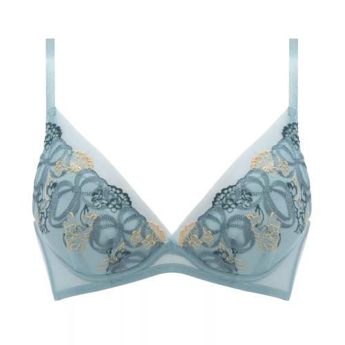 チャーミングラマー スリムライン DeepV ブラジャー パフュームリボン, グリーン, product image number 0