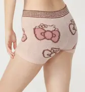 【WEB/アウトレット限定】スロギーG063 ハローキティ 1分丈ニットパンツ, オレンジ, model image number 2