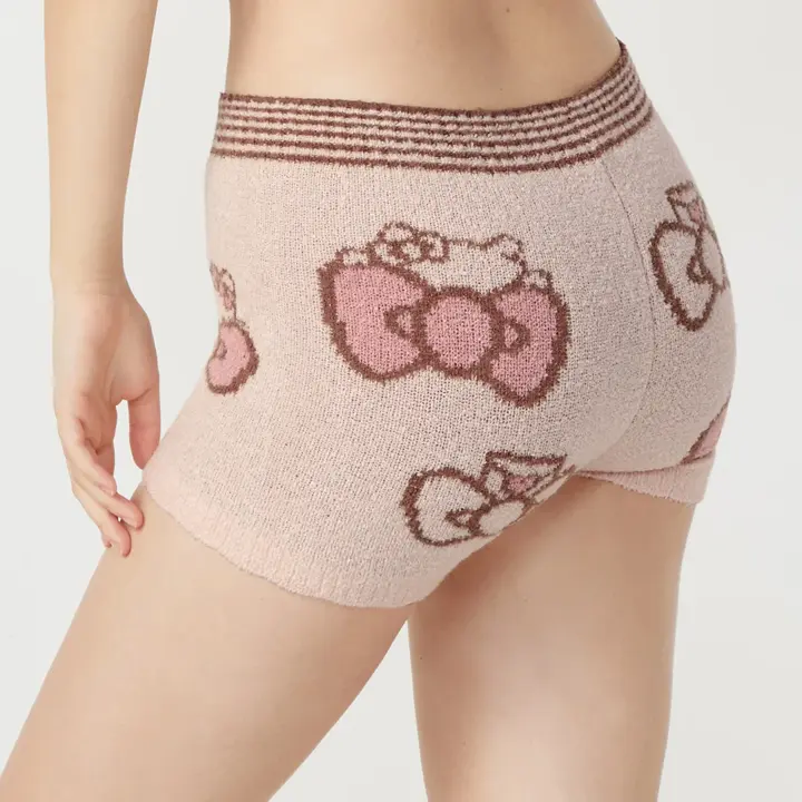 【WEB/アウトレット限定】スロギーG063 ハローキティ 1分丈ニットパンツ, オレンジ, model image number 2