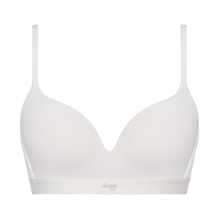 スロギー ゴーコットン ノンワイヤーブラ, ホワイト, product image number 0