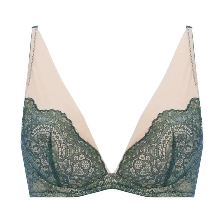 【SALE】雲ふわりブラ ブラジャー ダマスクブーケ, グリーン, product image number 0