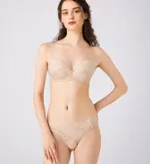 優々ブラ640 レギュラーショーツ, ベージュ, model image number 1