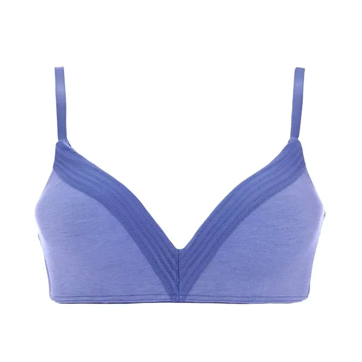 スロギー ワオ エンブレイス ノンワイヤーブラジャー HU【一部カラーSALE】, ブルー, product image number 0