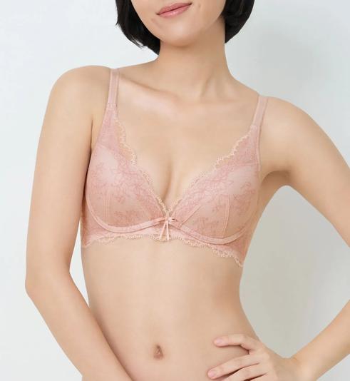 Triumph Tri-Air Lite Luna เสื้อชั้นในไม่มีโครง ดันทรง แบบดีฟวี - Fig pink - สินค้าใหม่