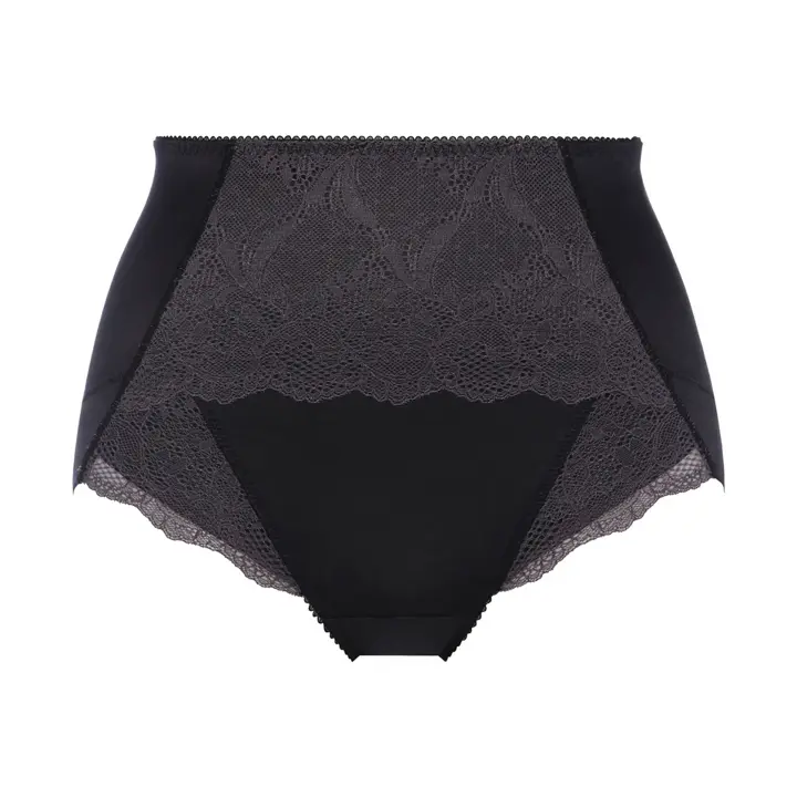 ゴールドレーベル バイ トリンプ4008 はきこみ深めショーツ, ブラック, product image number 0