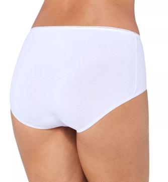 Sloggi High Waisted Control Maxi Lady Seamless Cotton Underwear or Panties  (White, XL, 2 Pack)