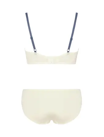 Daily Plus  脇高ブラ ブラ＆ショーツセット ボタニカルモザイク