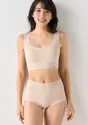 【WEB限定】綿混タイプ(スロギーG028)　カップ付きハーフトップ