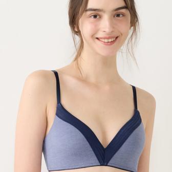 スロギー ワオ エンブレイス ノンワイヤーブラジャー HU【一部カラーSALE】, , model image number 2
