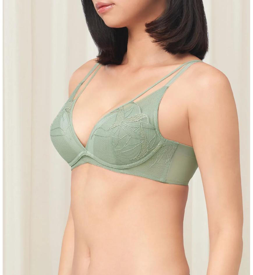 Triumph Aqua Paradise Non-Wired Push Up Deep V Bra - Abstinthe - Non-wired Bra