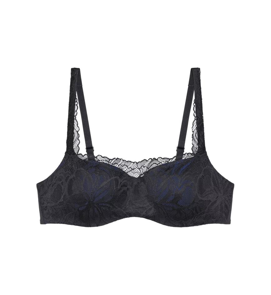 Triumph BODY MAKE UP ILLUSION LACE BALCONETTE BRA - Black \u0026 navy - Wired Padded