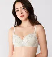 優々ブラ630 ノンワイヤーブラジャー, ホワイト, model image number 0