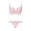 チャーミングラマー(R)（ラージ） ブラ＆ショーツセット ラインアートステッチ【一部カラーSALE】, ピンク, product image number 1