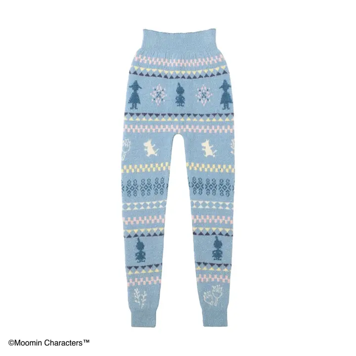 スロギーG073 ムーミン 9分丈ニットパンツ, ブルー, product image number 4
