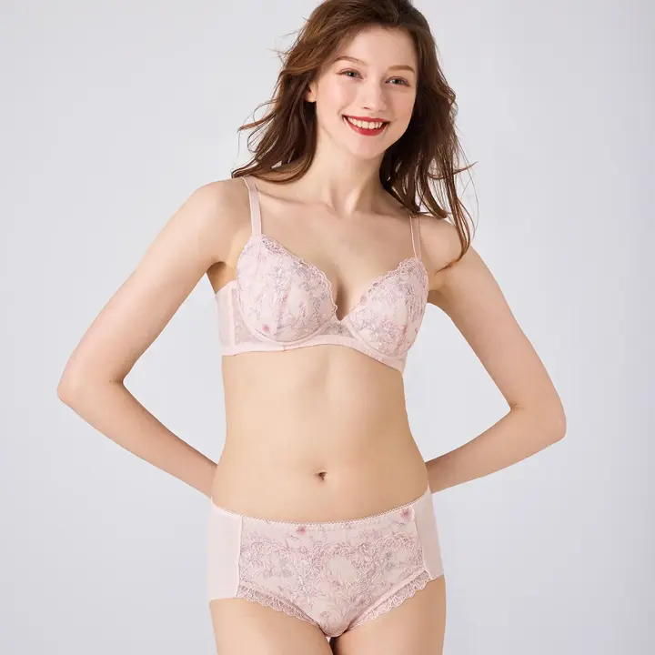 天使のブラ スリムライン644 ボーイズレングス, ピンク, model image number 1