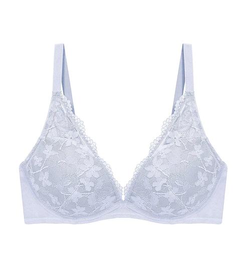 Triumph Simply Modern Larkspur Wired Push Up Deep V Bra - Smoky lilac - Wired