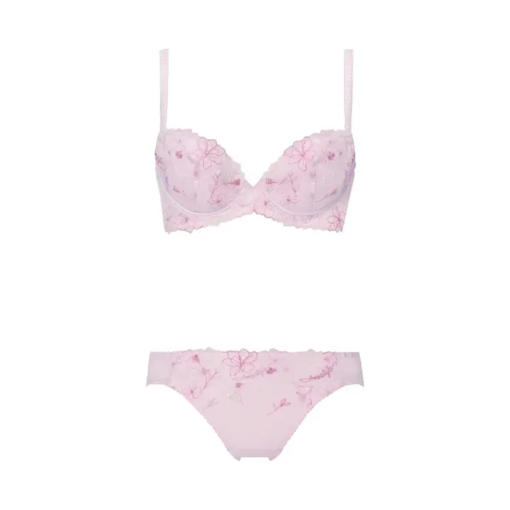 【WEB/アウトレット限定】チャーミングラマー(R) ブラ＆ショーツセット ラインアートステッチ【一部カラーSALE】, パープル, product image number 1