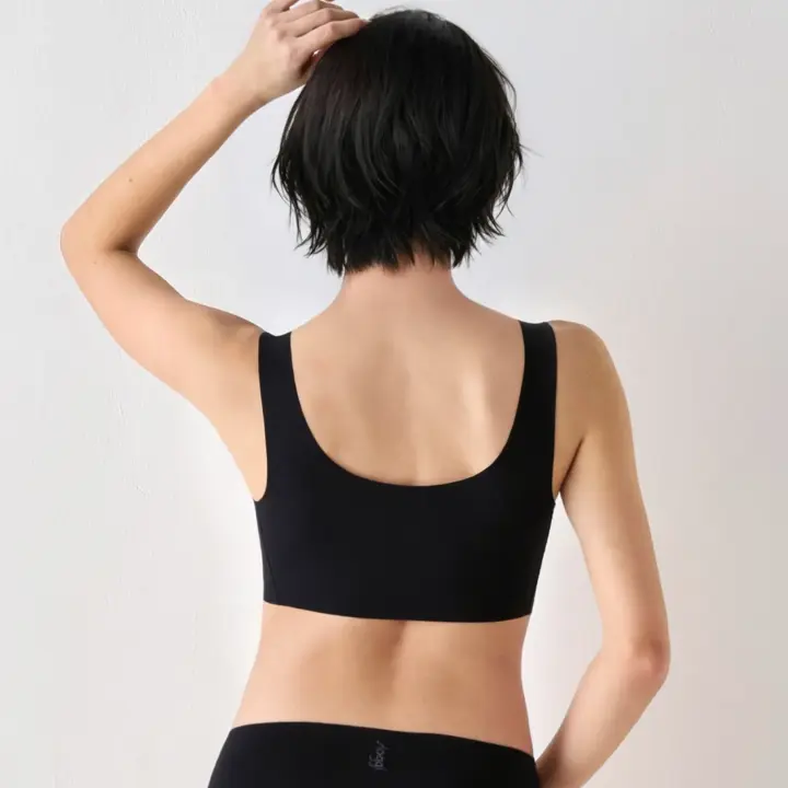 スロギー ゼロフィール ハーフトップ, ブラック, model image number 3