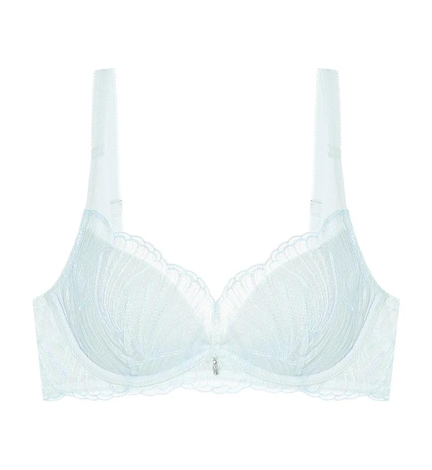 Triumph Áo Lót Seashell Gọng Wire Lite Mút Nâng Aqua Cổ Chữ V - Thân Thiện Môi Trường - Pawder snow - Gọng