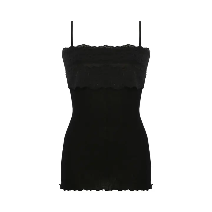 キャミソール 保湿インナー, ブラック, product image number 0