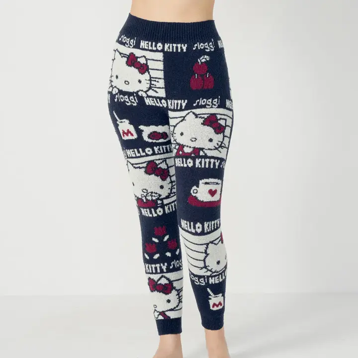 【WEB/アウトレット限定】スロギーG063 ハローキティ 9分丈ニットパンツ, ミックス, model image number 0