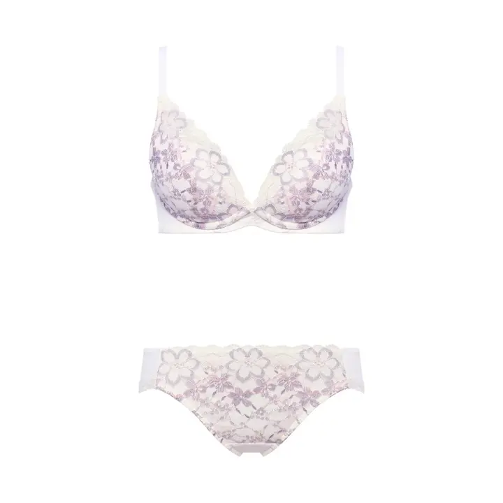 夢みるブラ(R) ノンワイヤー ブラ＆ショーツセット ドリームデイリリー【一部カラーSALE】, ホワイト, product image number 1